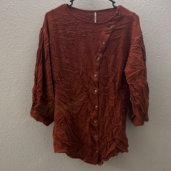 Free People Tops - Free People Rust Button-Up Top